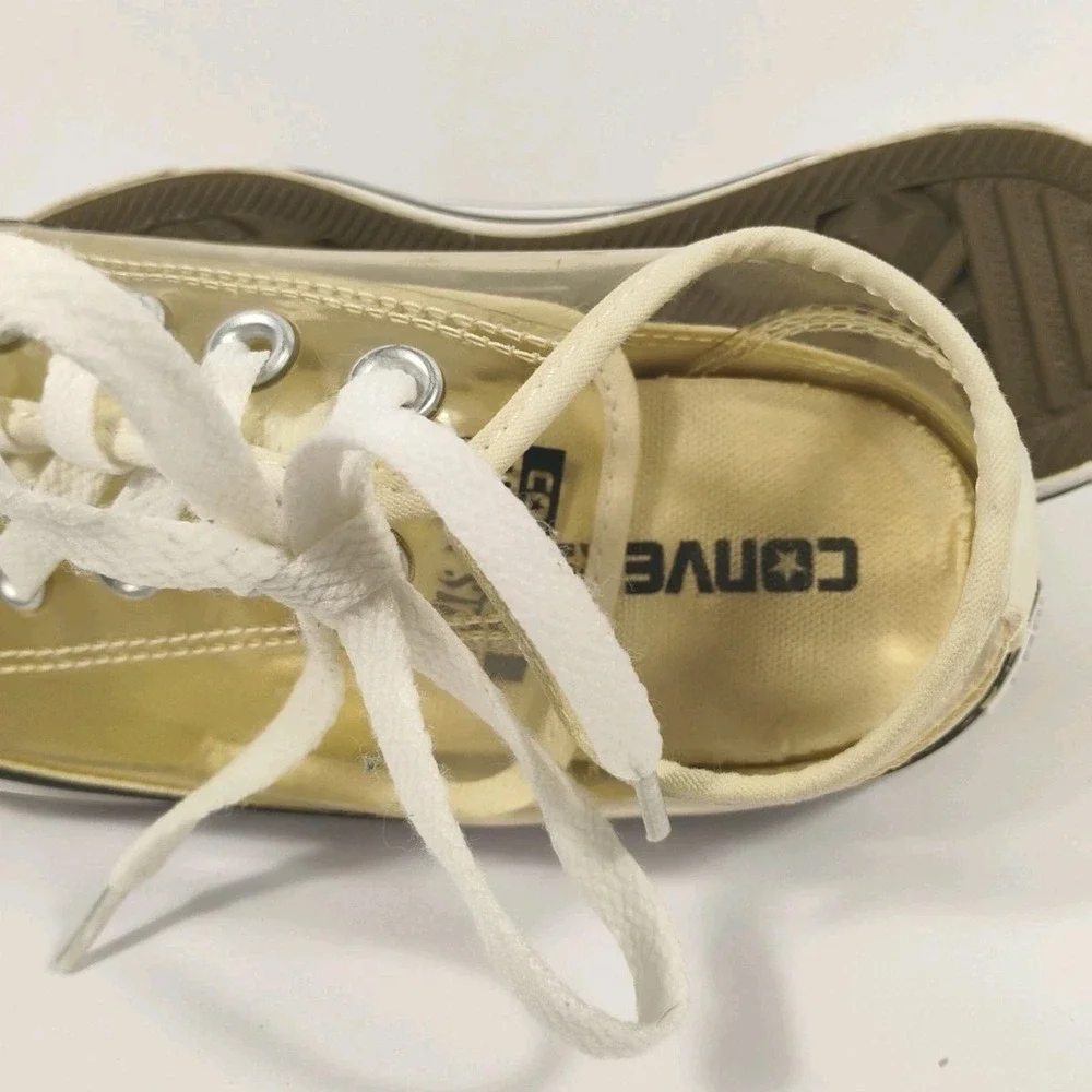 Converse Chuck‎ Taylor All Stars Clear Transparent White Shoes Youth Size 3.5